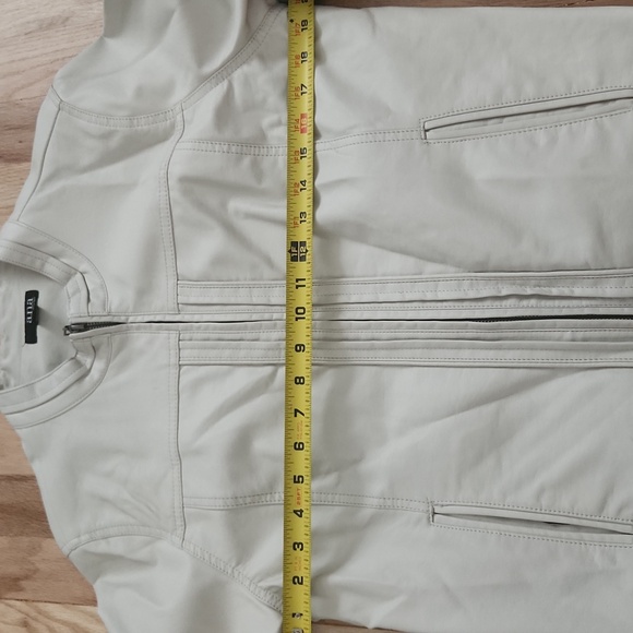 Faux Leather Cream Jacket - Picture 11 of 13